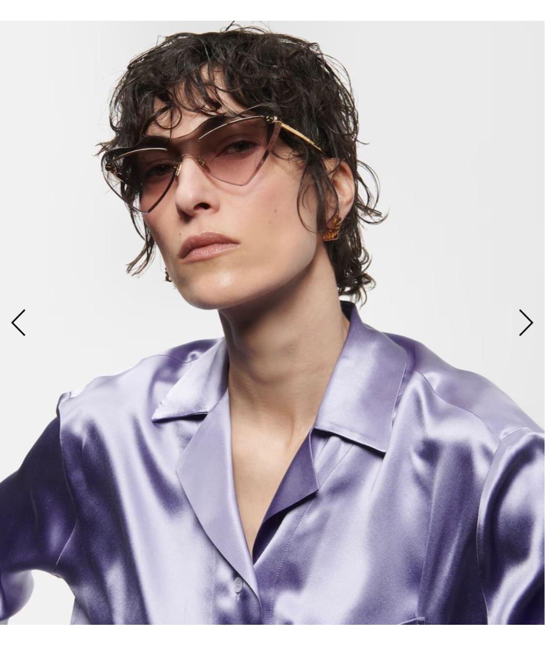 LOEWE Фиолетовые металлические солнцезащитные очки, фото 8