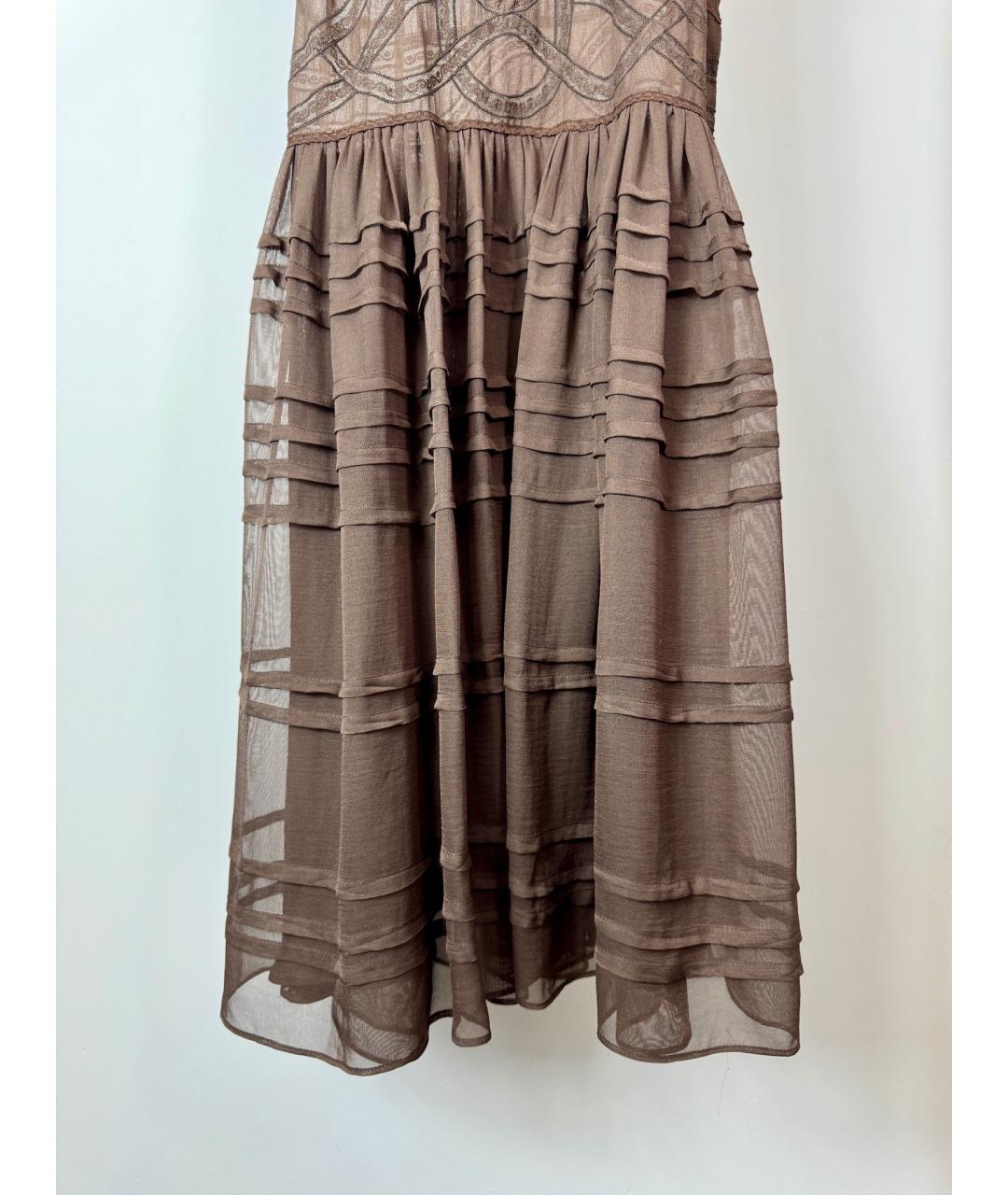 BOTTEGA VENETA Коричневое повседневное платье, фото 4