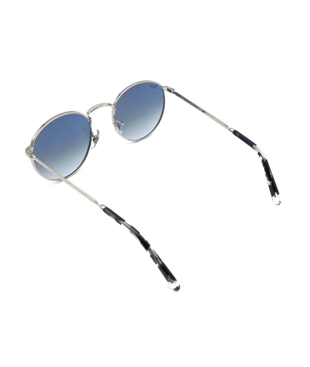 RAY BAN Серебряные металлические солнцезащитные очки, фото 5