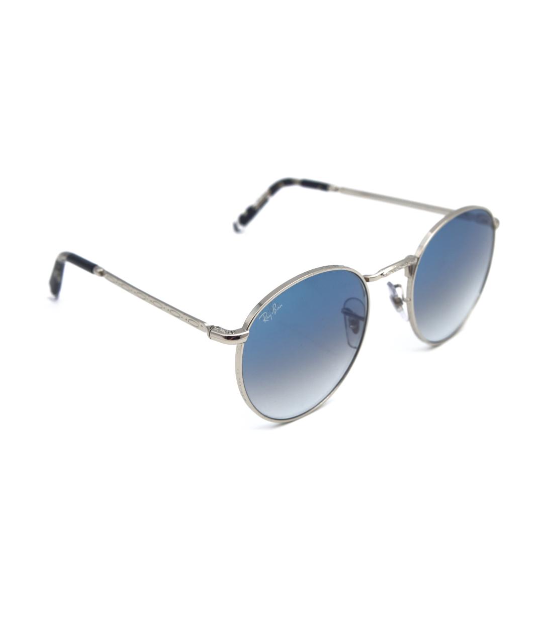 RAY BAN Серебряные металлические солнцезащитные очки, фото 2