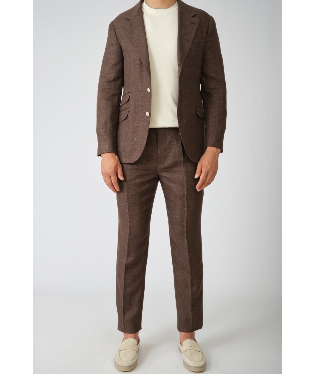 BRUNELLO CUCINELLI Коричневый повседневный костюм, фото 8