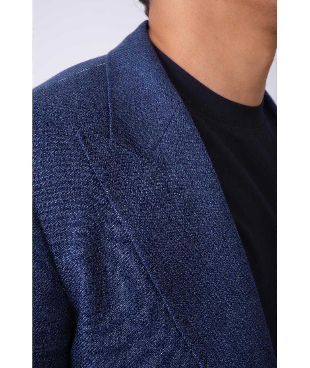 BRUNELLO CUCINELLI Темно-синий повседневный костюм, фото 6