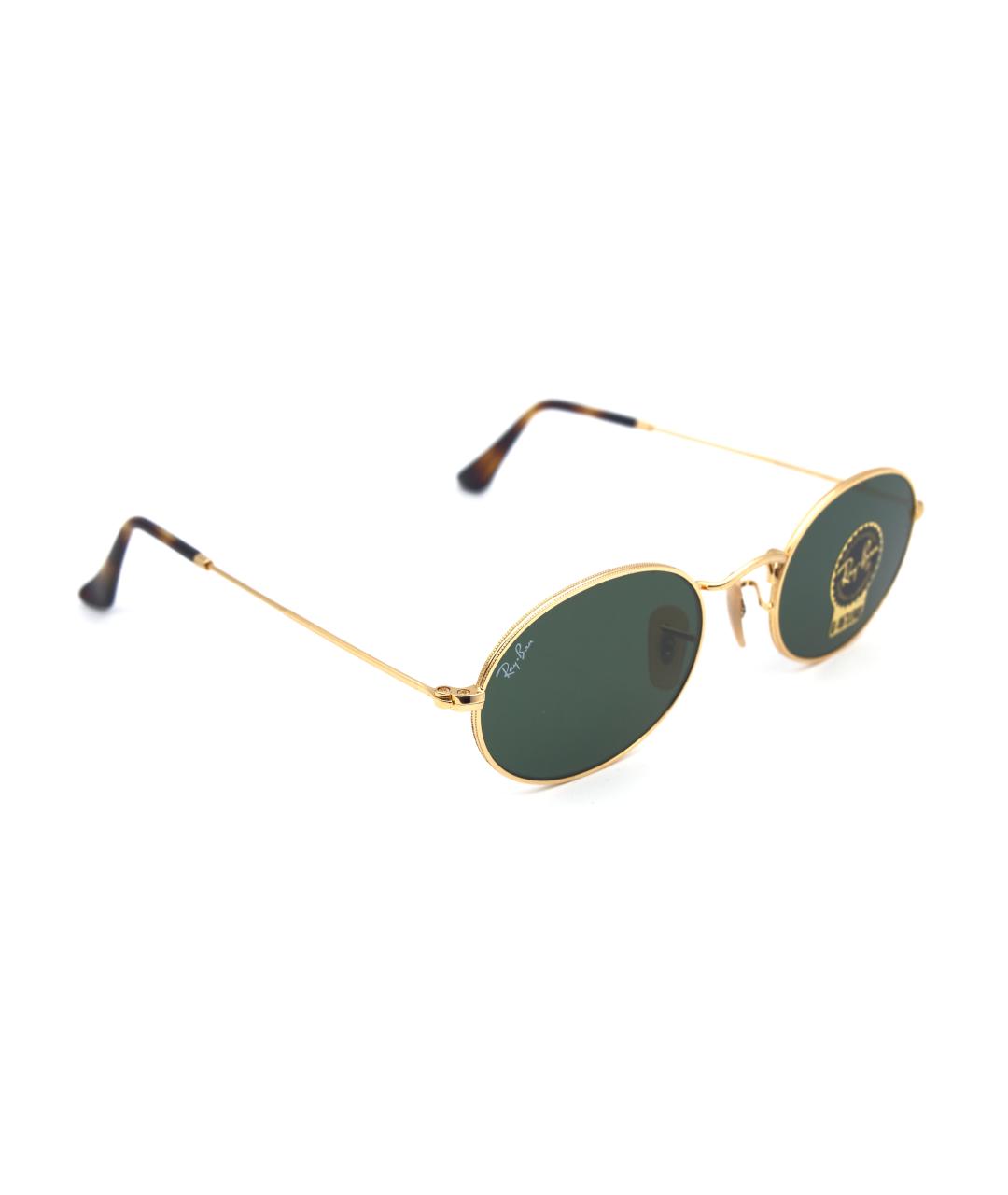 RAY BAN Золотые металлические солнцезащитные очки, фото 2