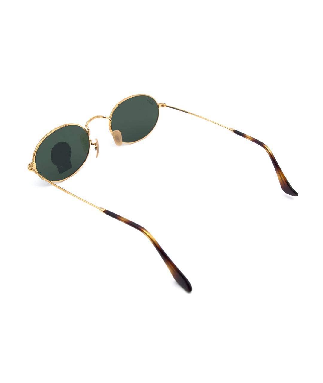 RAY BAN Золотые металлические солнцезащитные очки, фото 5