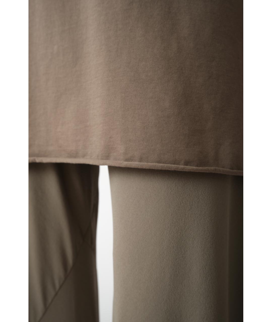 RICK OWENS Серая хлопковая футболка, фото 5