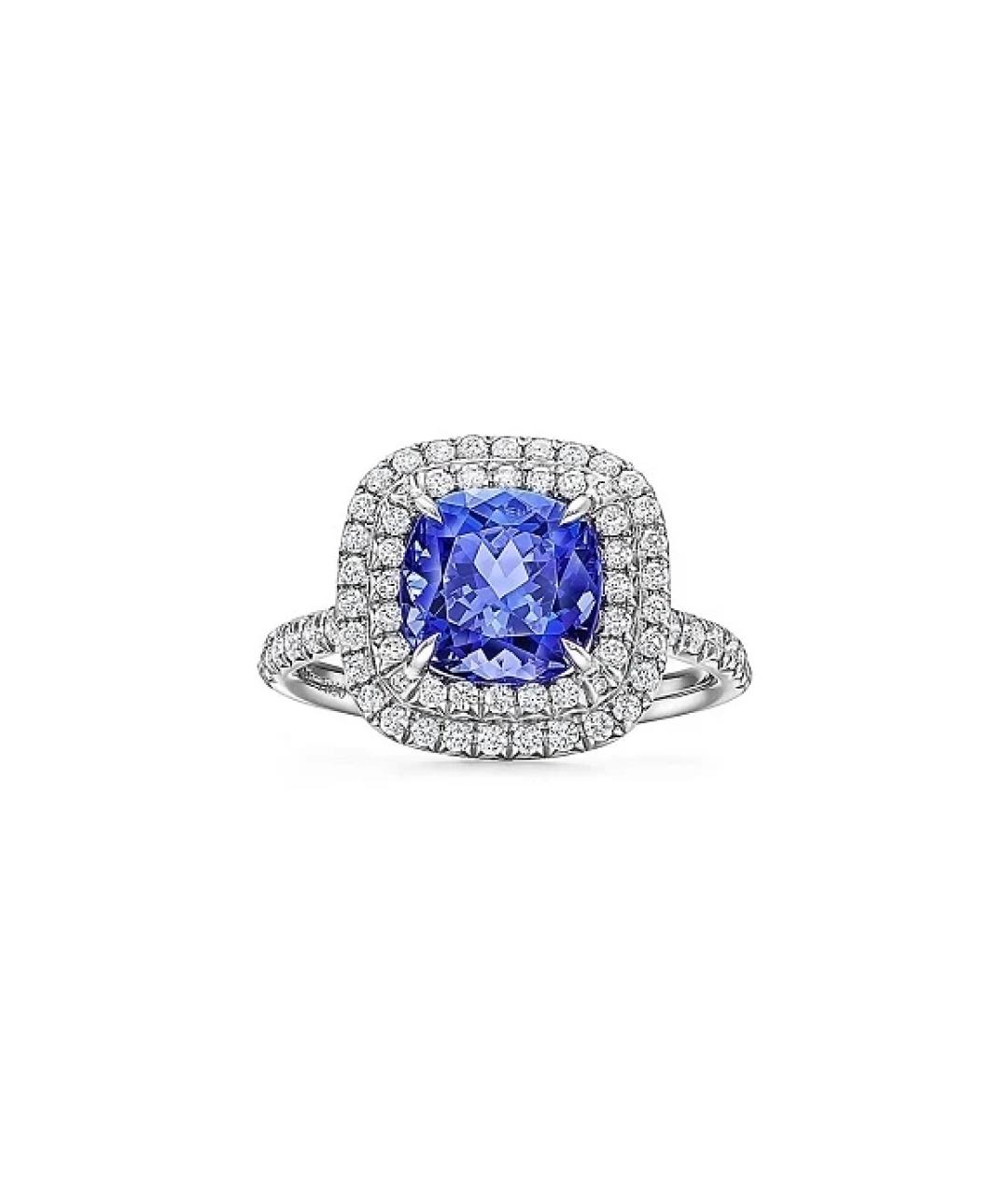 TIFFANY&CO Синее кольцо из белого золота, фото 1
