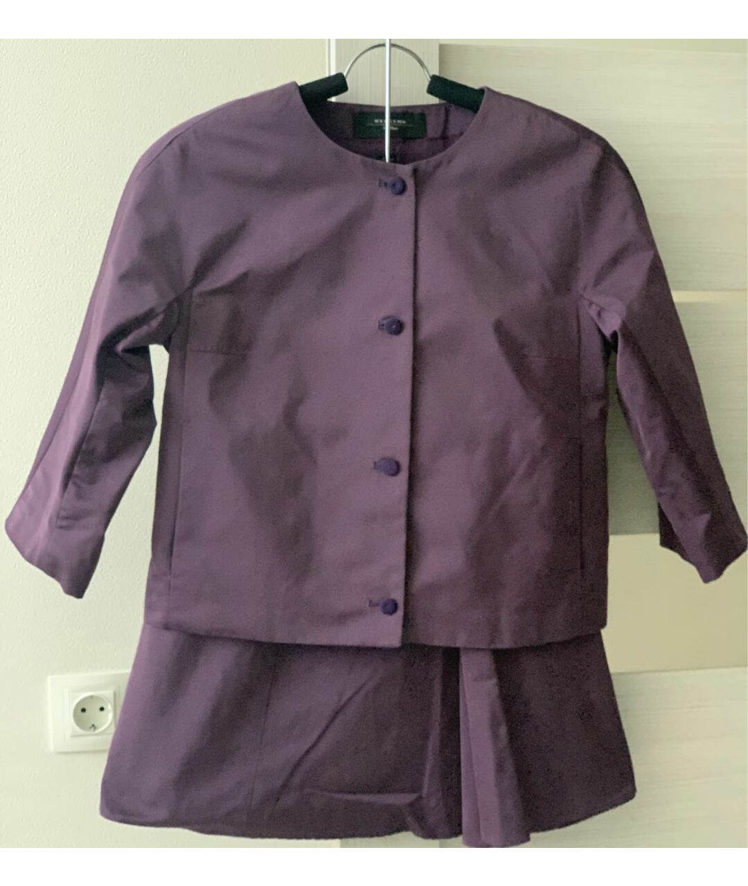 WEEKEND MAX MARA Фиолетовый полиэстеровый костюм с брюками, фото 5