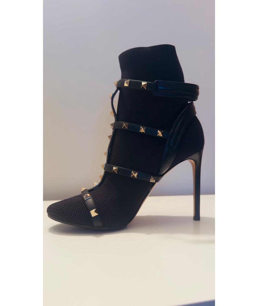 VALENTINO Черные текстильные ботильоны, фото 7
