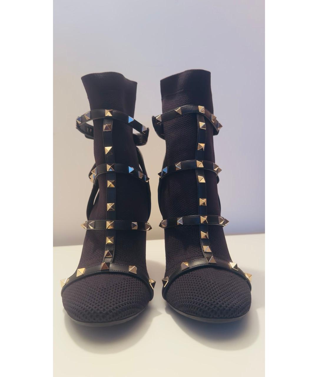 VALENTINO Черные текстильные ботильоны, фото 2