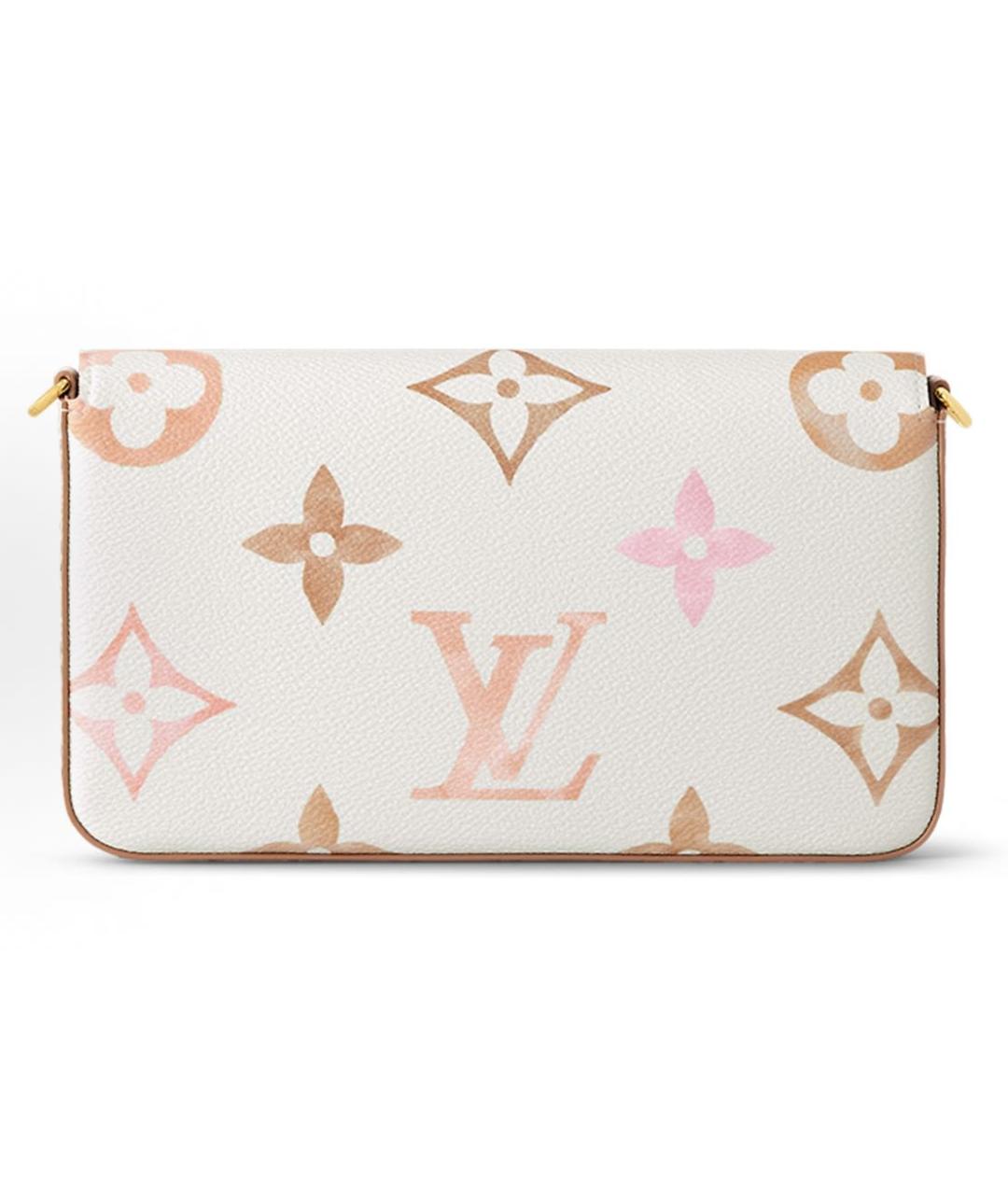 LOUIS VUITTON Белая кожаная сумка через плечо, фото 3