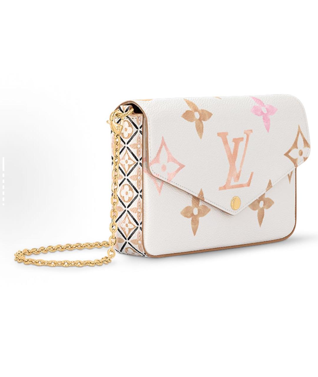 LOUIS VUITTON Белая кожаная сумка через плечо, фото 2