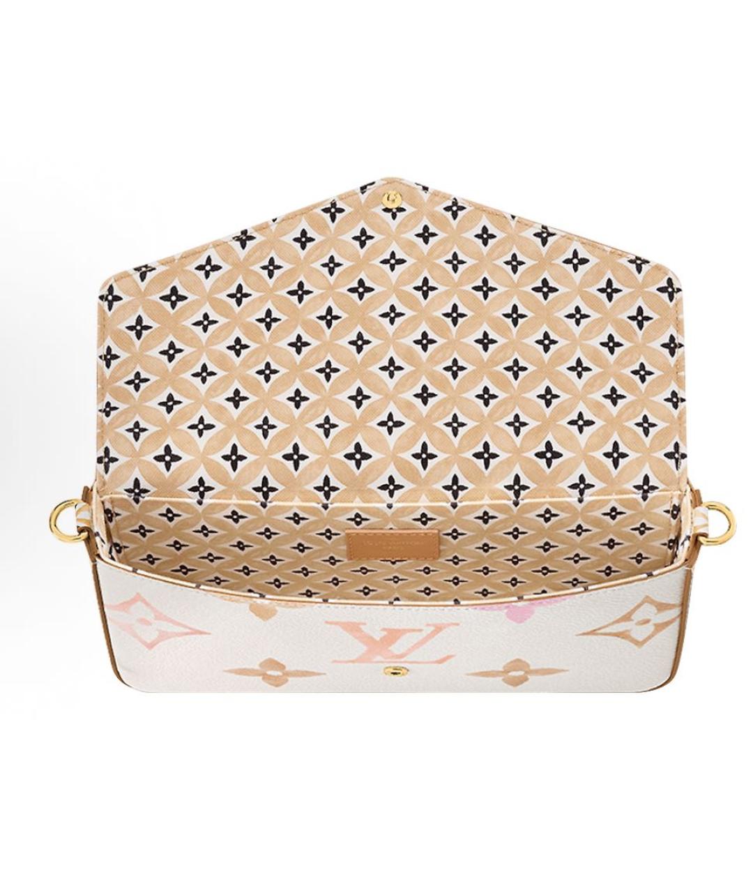 LOUIS VUITTON Белая кожаная сумка через плечо, фото 4