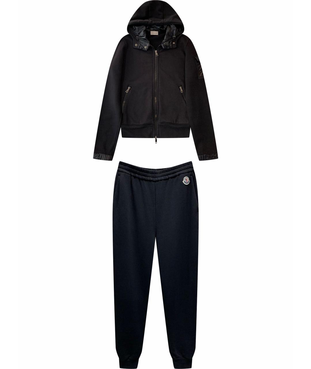 MONCLER Черный хлопковый спортивные костюмы, фото 1