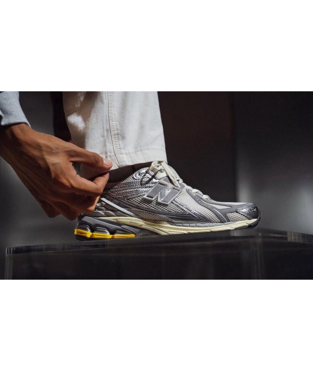 NEW BALANCE Серые текстильные низкие кроссовки / кеды, фото 8