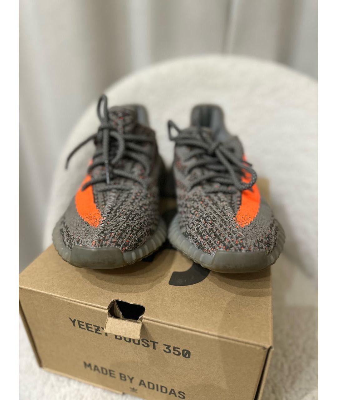 ADIDAS YEEZY Серые текстильные кроссовки, фото 2