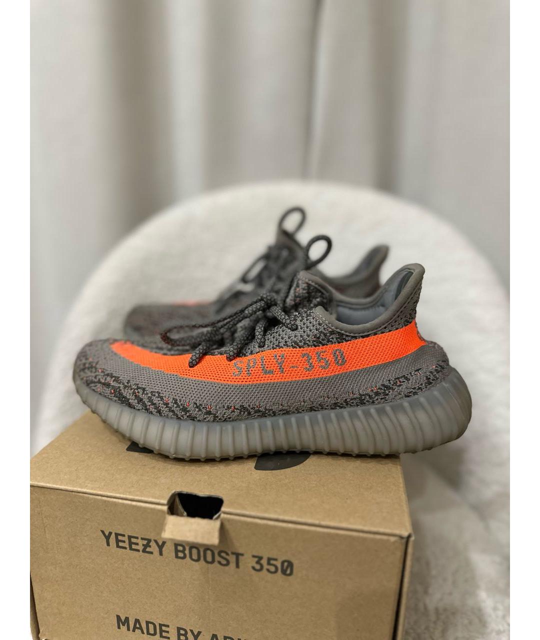 ADIDAS YEEZY Серые текстильные кроссовки, фото 5