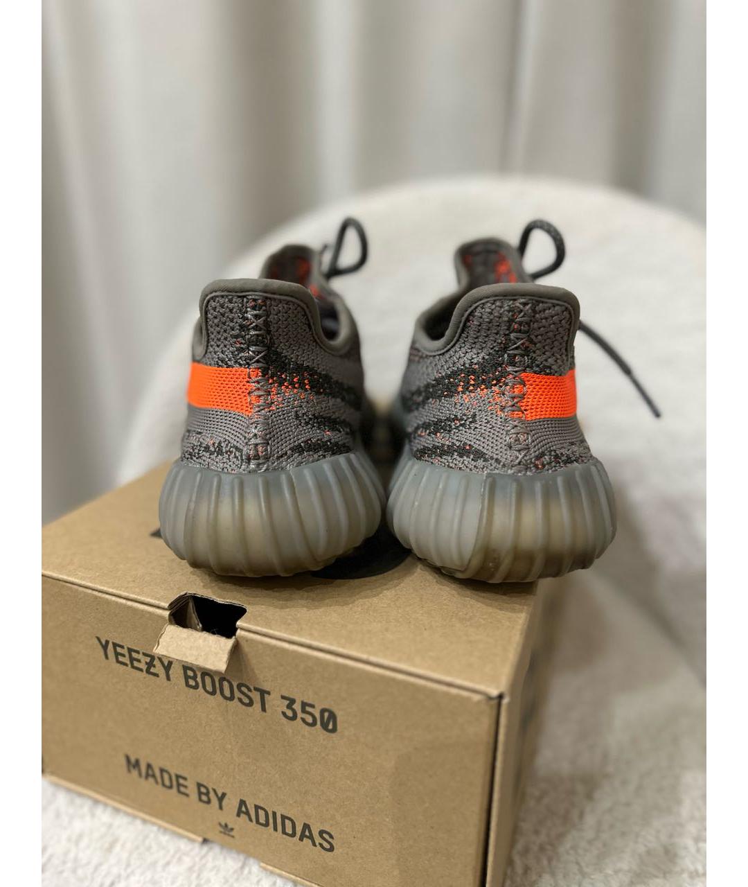 ADIDAS YEEZY Серые текстильные кроссовки, фото 4