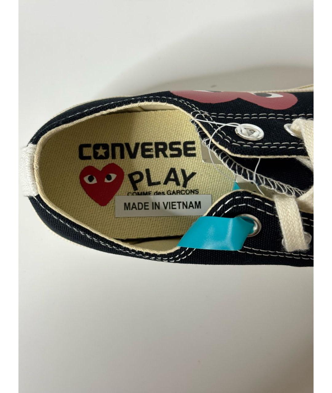 COMME DES GARÇONS Черные текстильные кеды, фото 5