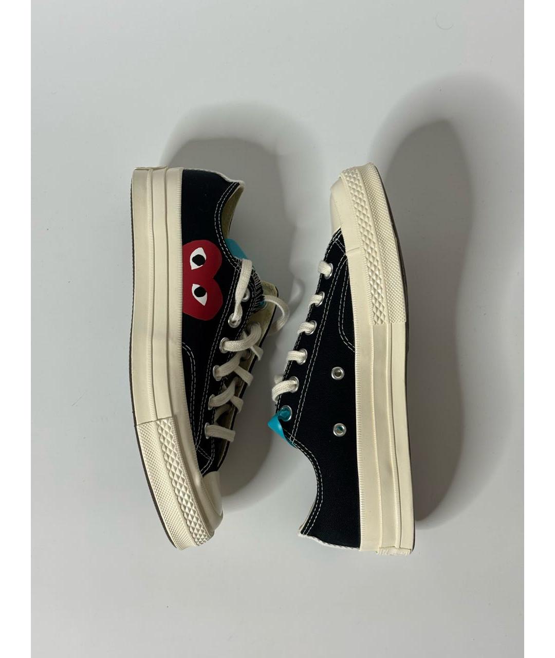 COMME DES GARÇONS Черные текстильные кеды, фото 4