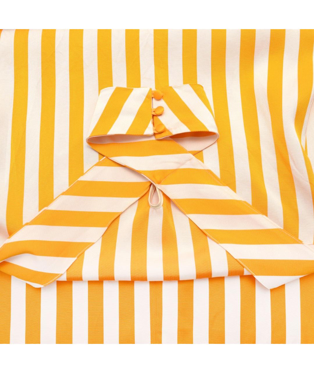 TALLER MARMO Желтое шелковое коктейльное платье, фото 3