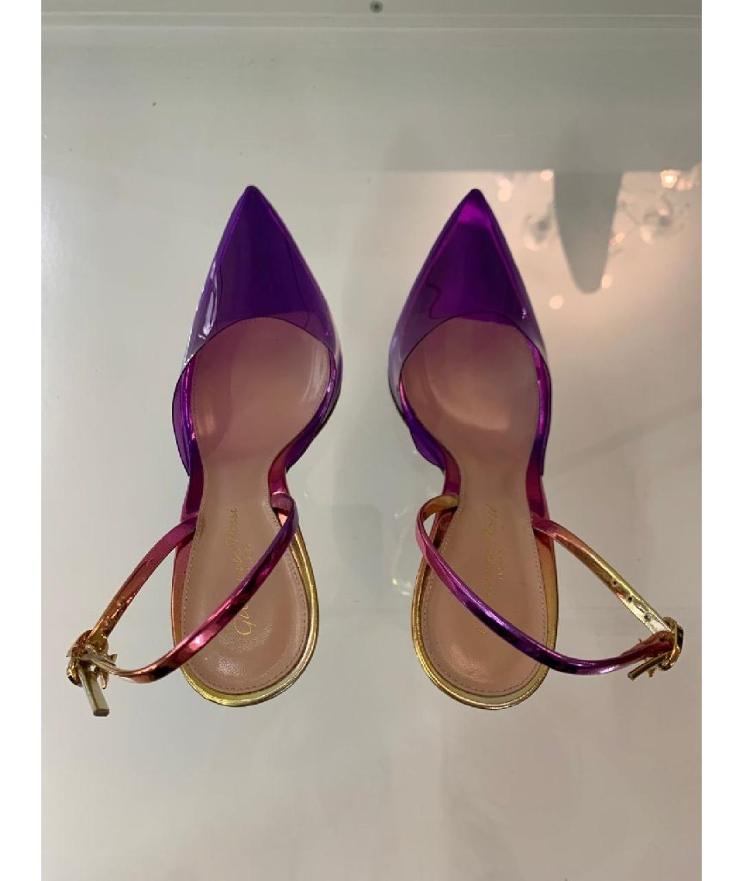 GIANVITO ROSSI Фиолетовые кожаные туфли, фото 3