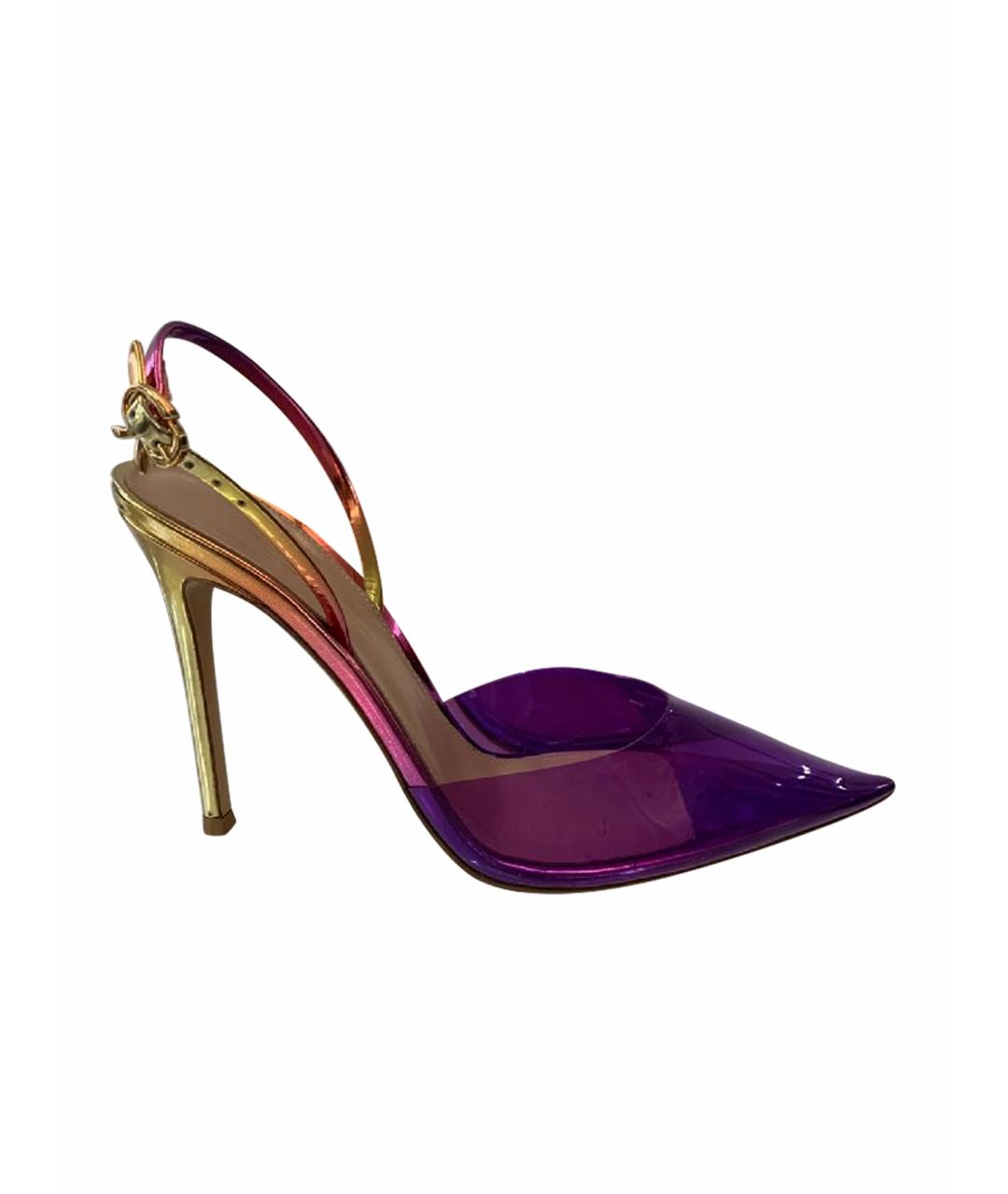GIANVITO ROSSI Фиолетовые кожаные туфли, фото 1