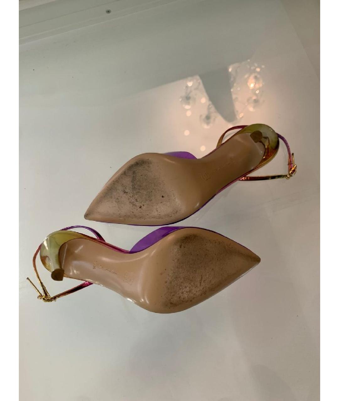 GIANVITO ROSSI Фиолетовые кожаные туфли, фото 5