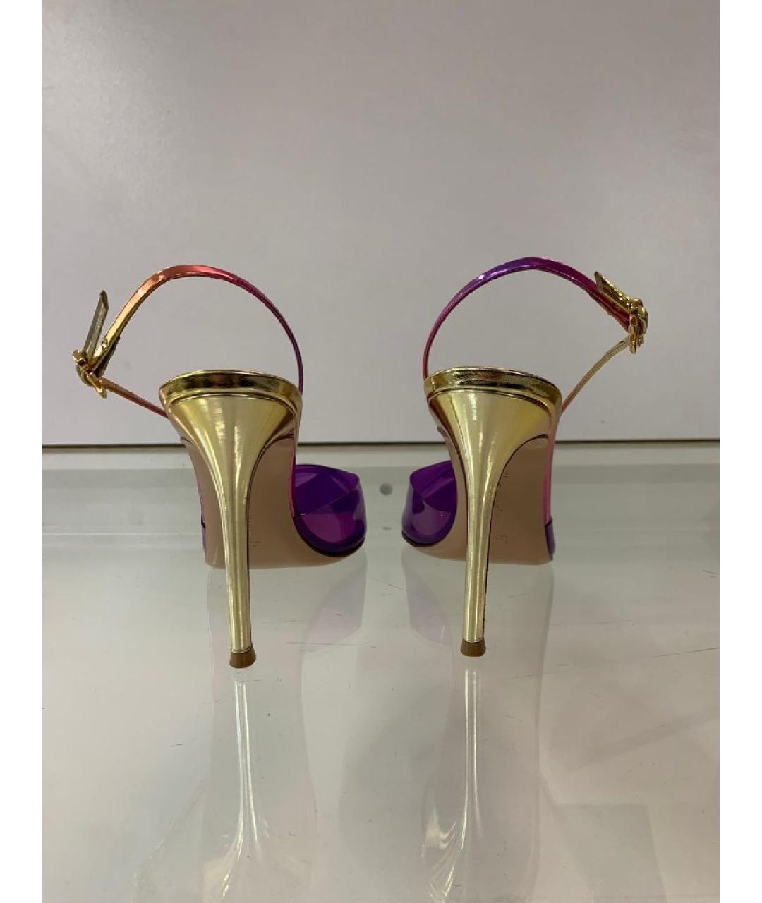 GIANVITO ROSSI Фиолетовые кожаные туфли, фото 4