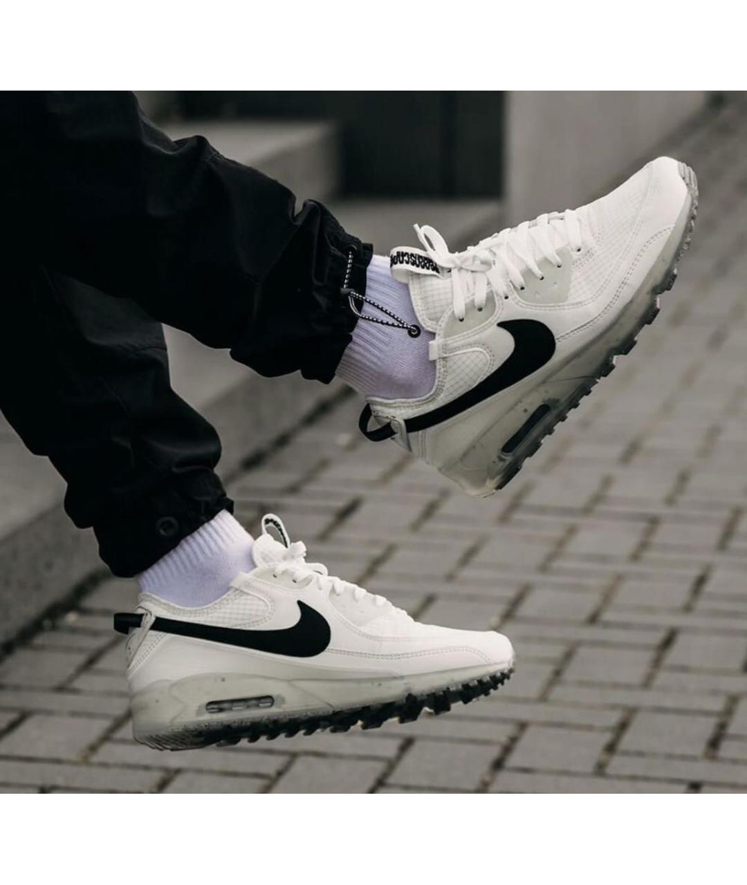 NIKE Белые кожаные низкие кроссовки / кеды, фото 5