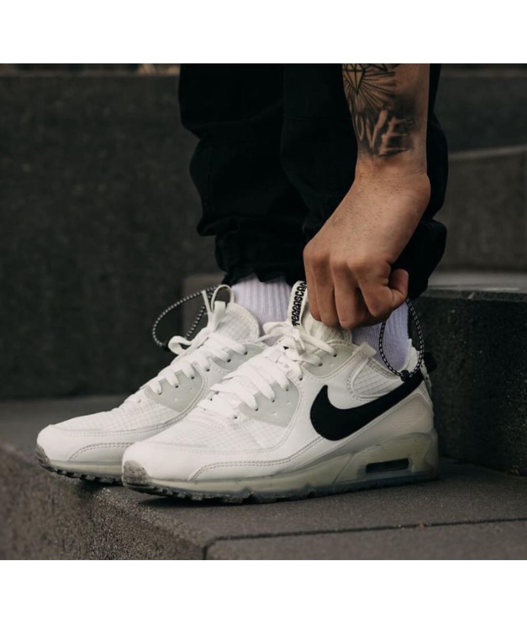 NIKE Белые кожаные низкие кроссовки / кеды, фото 6