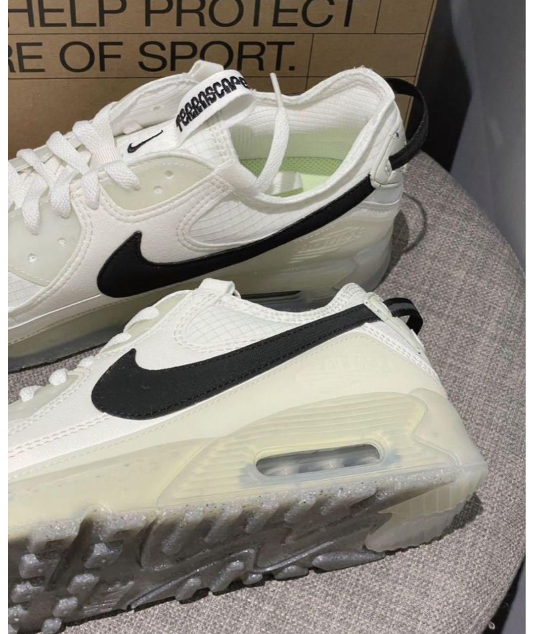 NIKE Белые кожаные низкие кроссовки / кеды, фото 7