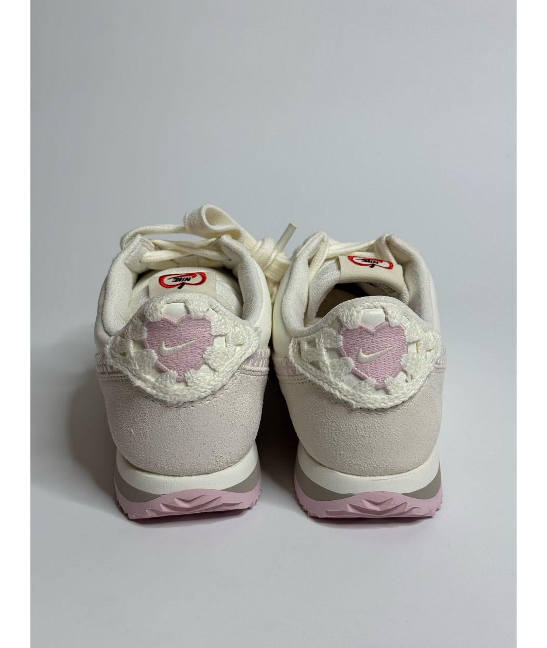 NIKE Бежевые кожаные кроссовки, фото 4