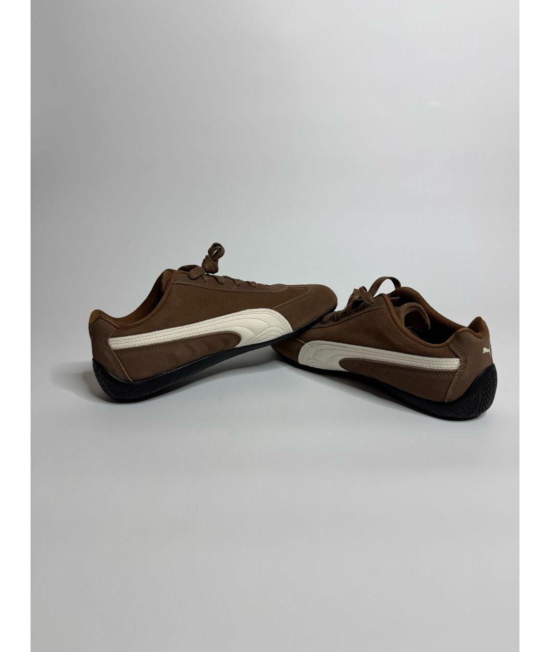 PUMA Коричневые замшевые кроссовки, фото 4