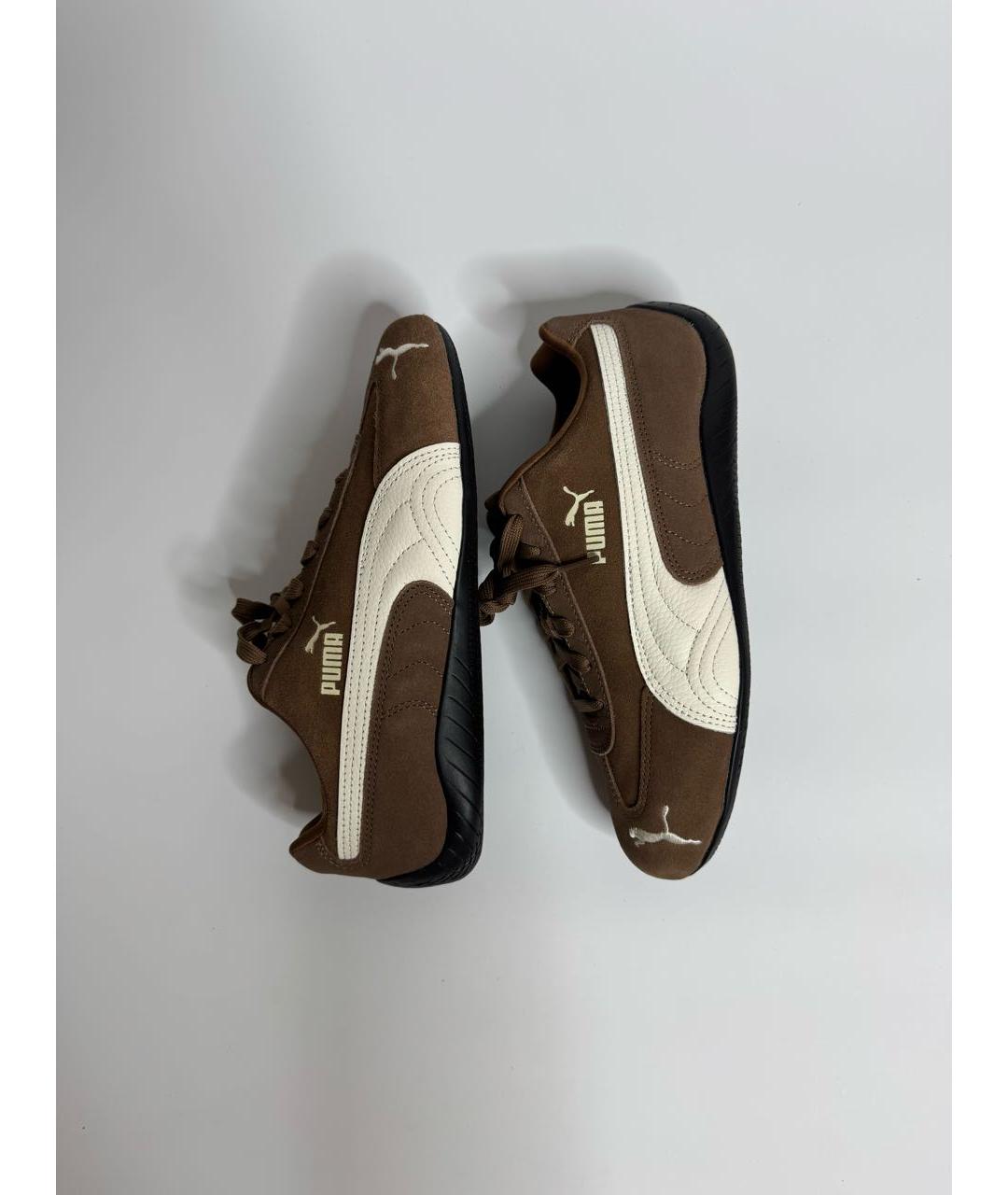 PUMA Коричневые замшевые кроссовки, фото 8