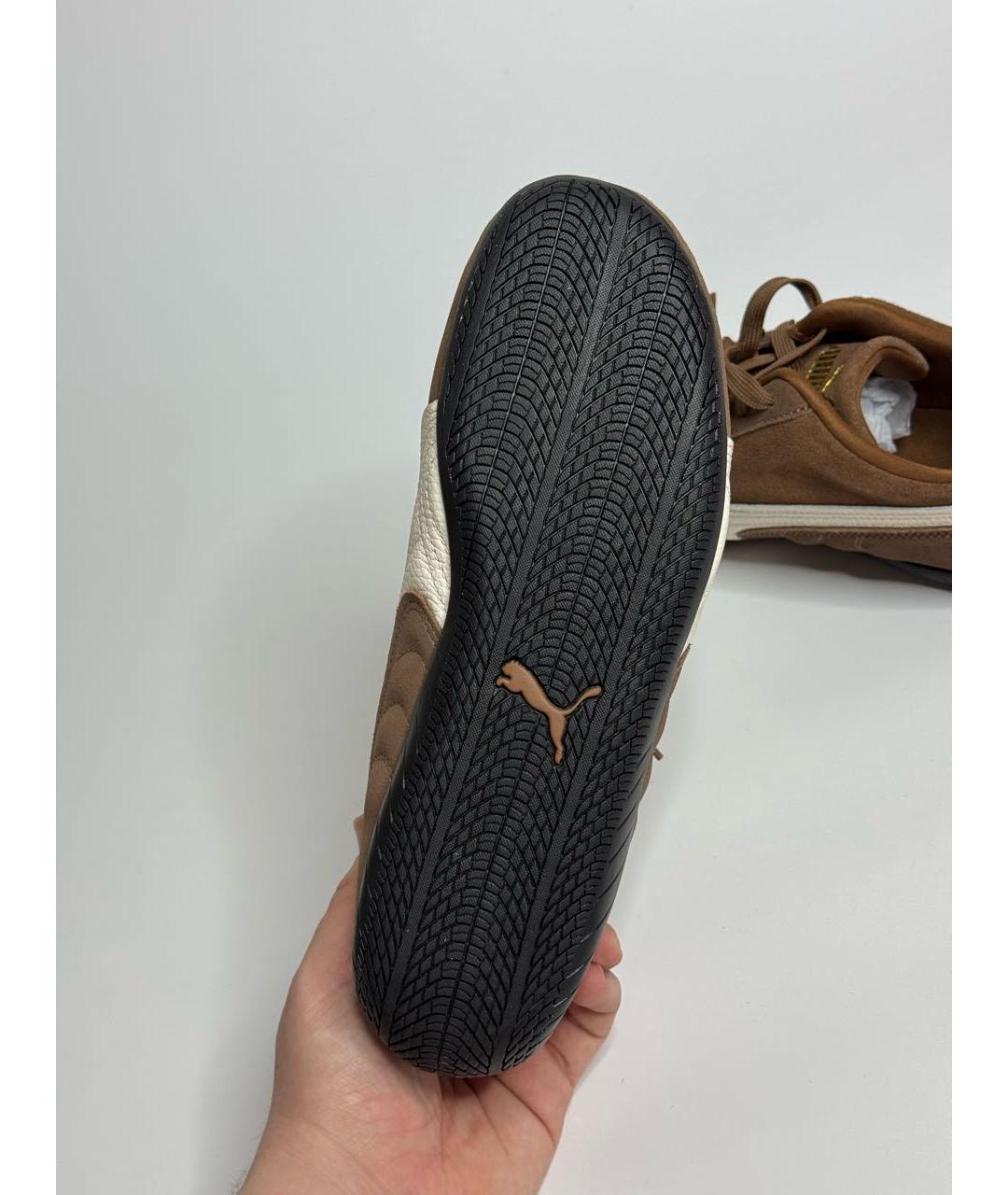 PUMA Коричневые замшевые кроссовки, фото 5