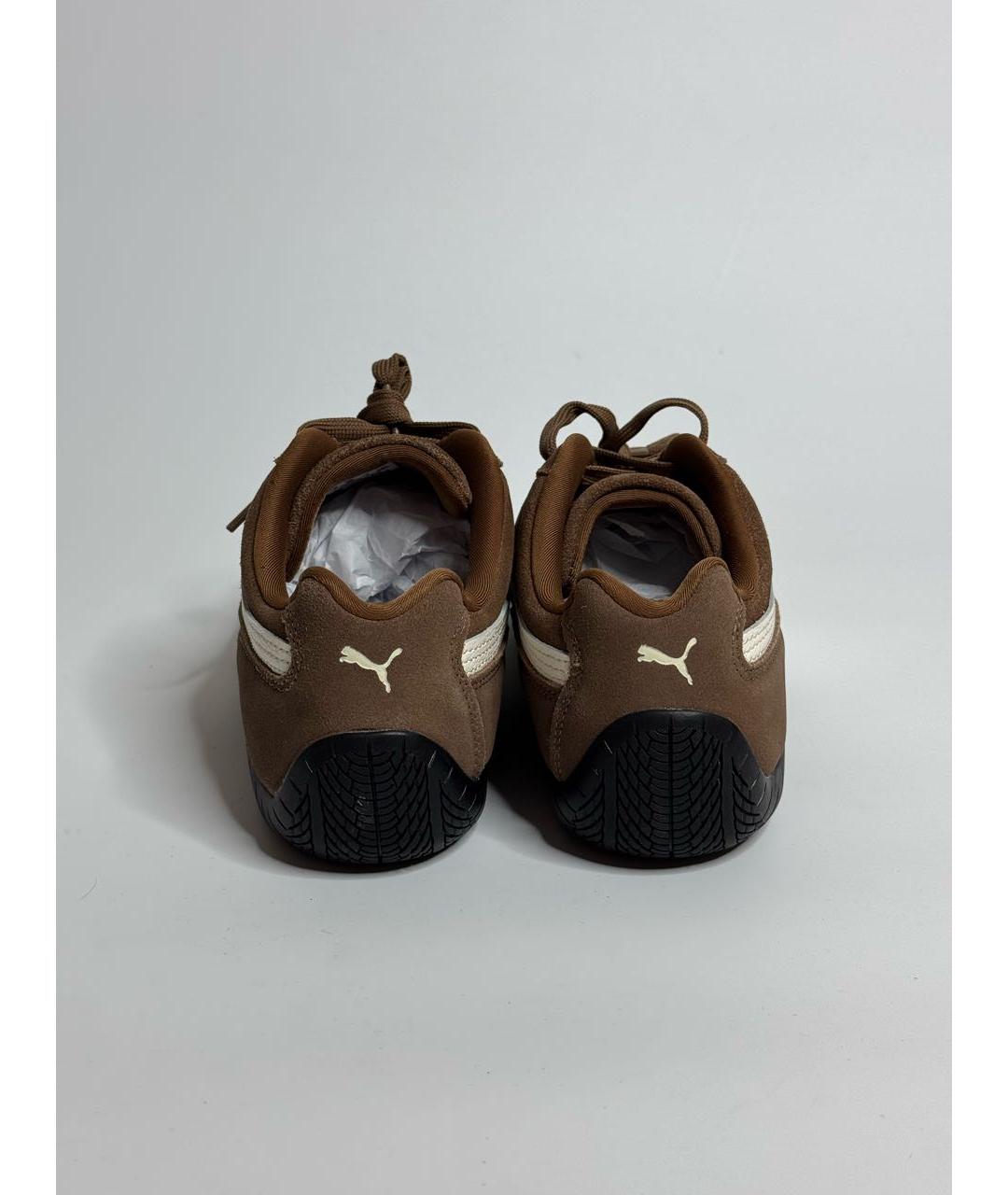 PUMA Коричневые замшевые кроссовки, фото 3