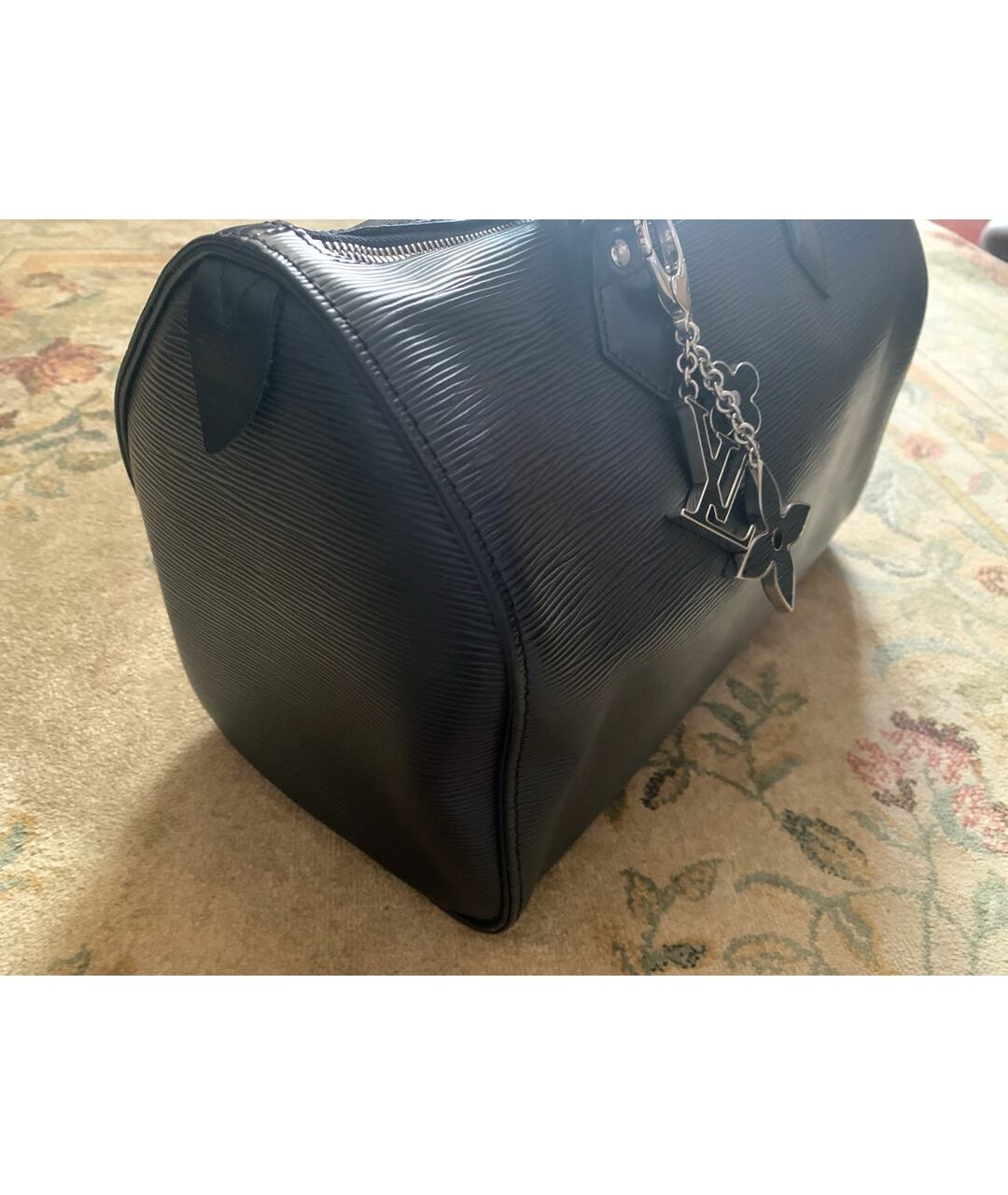 LOUIS VUITTON PRE-OWNED Черная кожаная сумка тоут, фото 7