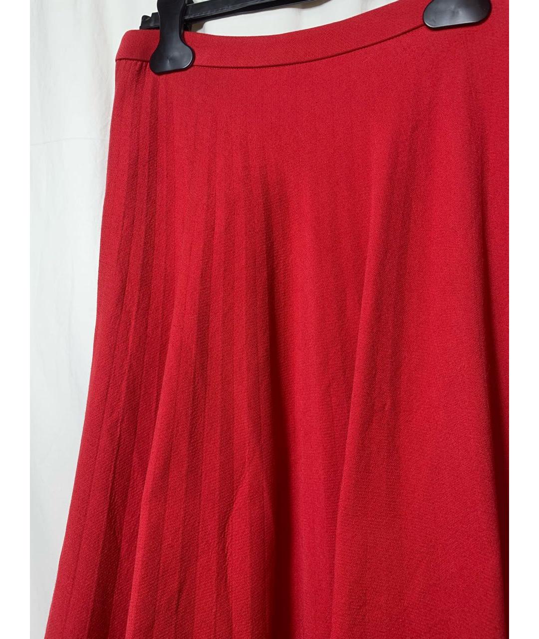CHRISTIAN DIOR Красная шерстяная юбка макси, фото 8