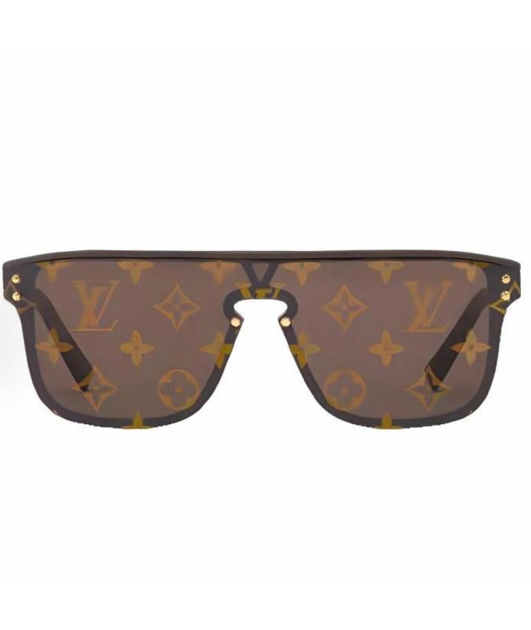 LOUIS VUITTON Коричневые пластиковые солнцезащитные очки, фото 3