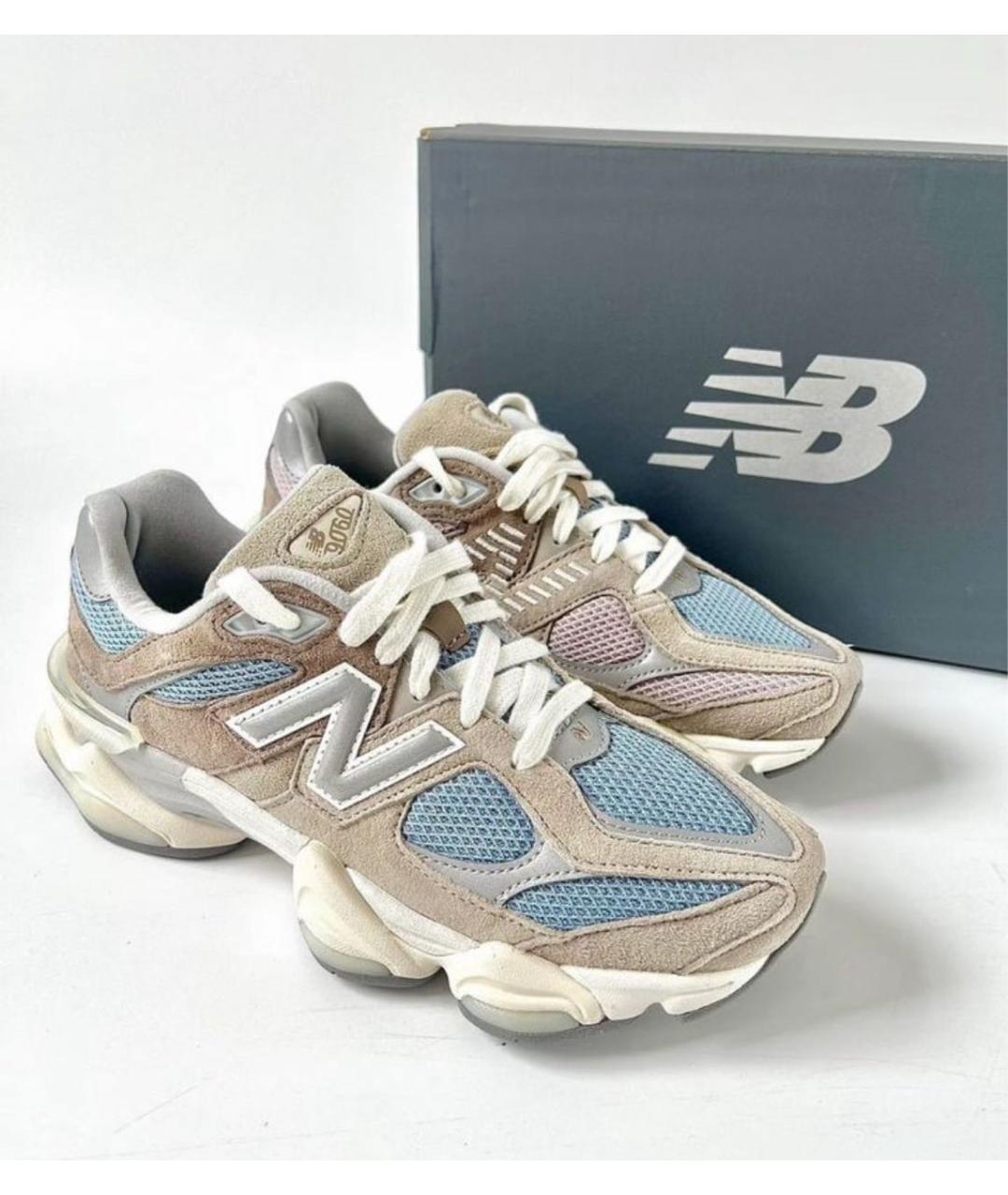 NEW BALANCE Бежевые замшевые низкие кроссовки / кеды, фото 6