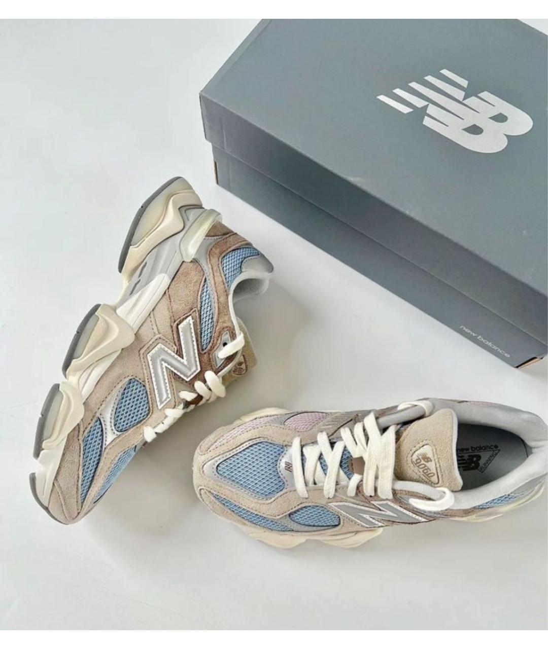 NEW BALANCE Бежевые замшевые низкие кроссовки / кеды, фото 8
