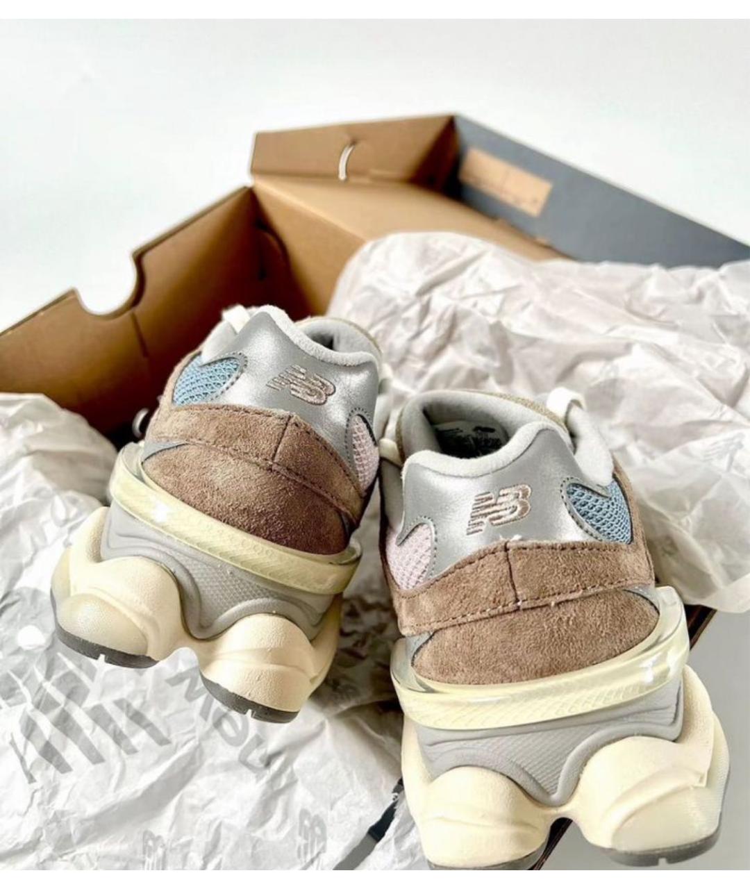 NEW BALANCE Бежевые замшевые низкие кроссовки / кеды, фото 7