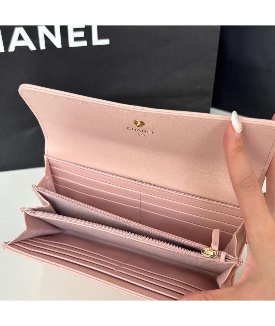 CHANEL Коралловая кожаная сумка через плечо, фото 6