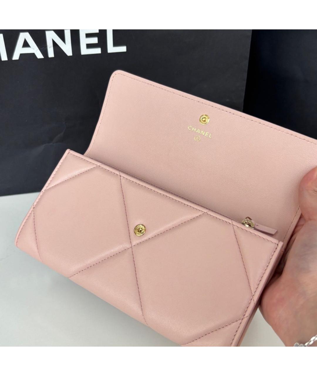 CHANEL Коралловая кожаная сумка через плечо, фото 5