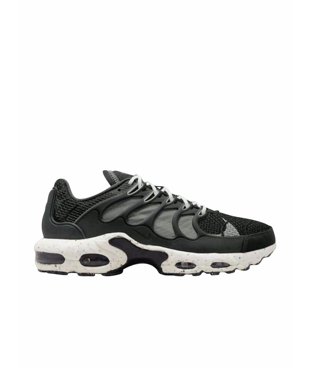NIKE Черные текстильные низкие кроссовки / кеды, фото 1
