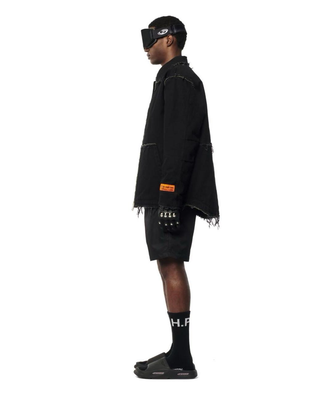 HERON PRESTON Черная деним куртка, фото 3