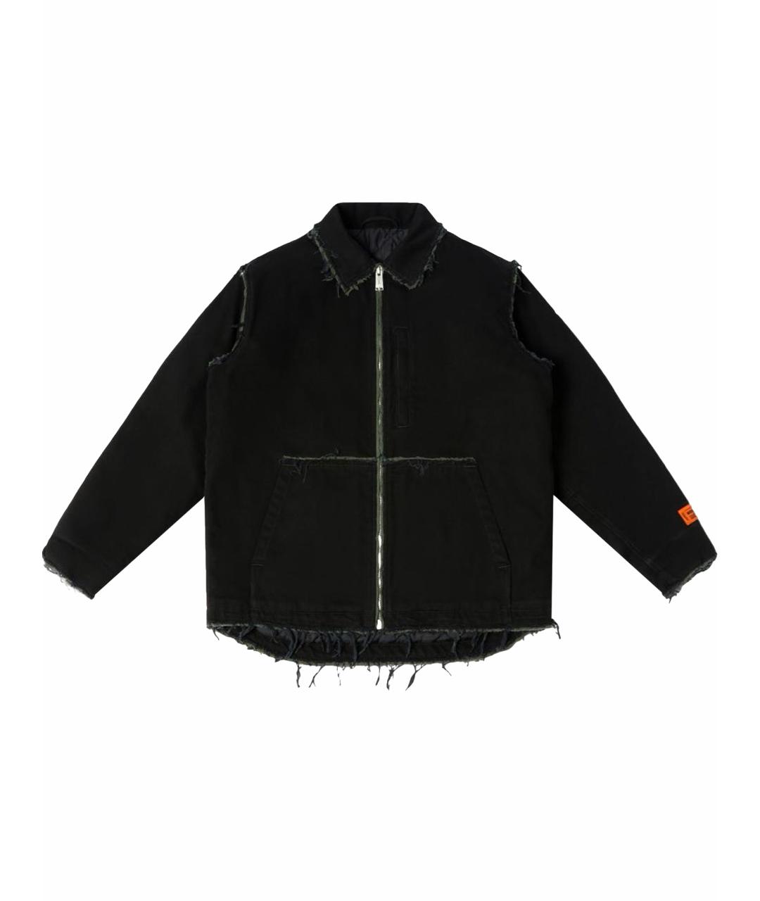 HERON PRESTON Черная деним куртка, фото 1