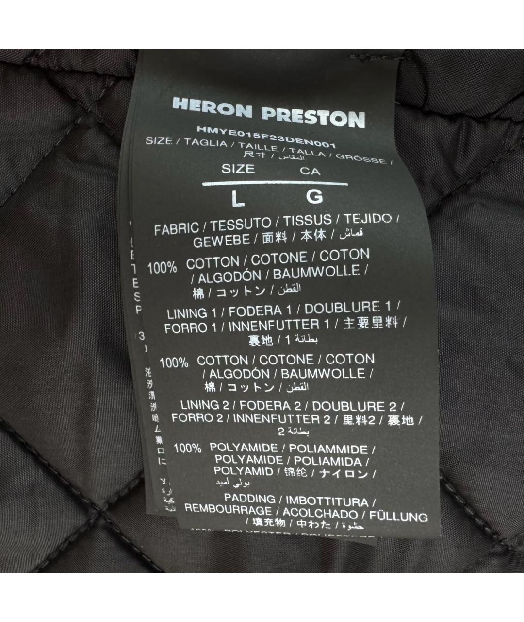 HERON PRESTON Черная деним куртка, фото 8