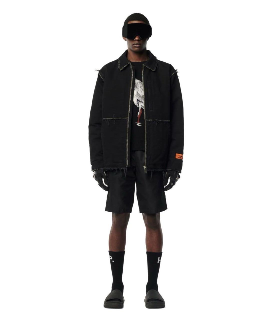 HERON PRESTON Черная деним куртка, фото 2
