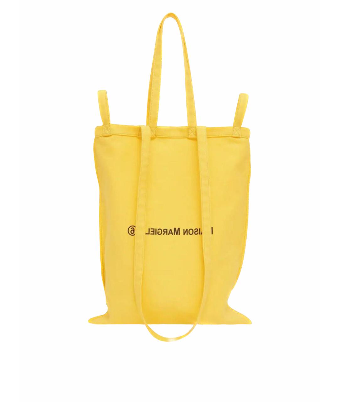 MM6 MAISON MARGIELA Желтая хлопковая пляжная сумка, фото 1